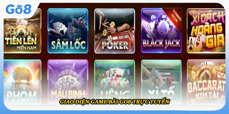 Giao diện game bài go8 trực tuyến